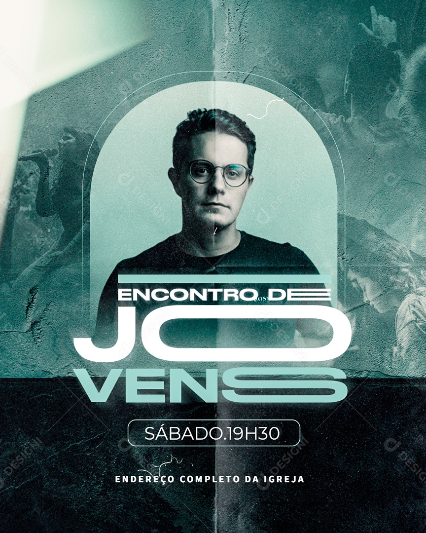 Social Media Flyer Encontro De Jovens PSD Editável