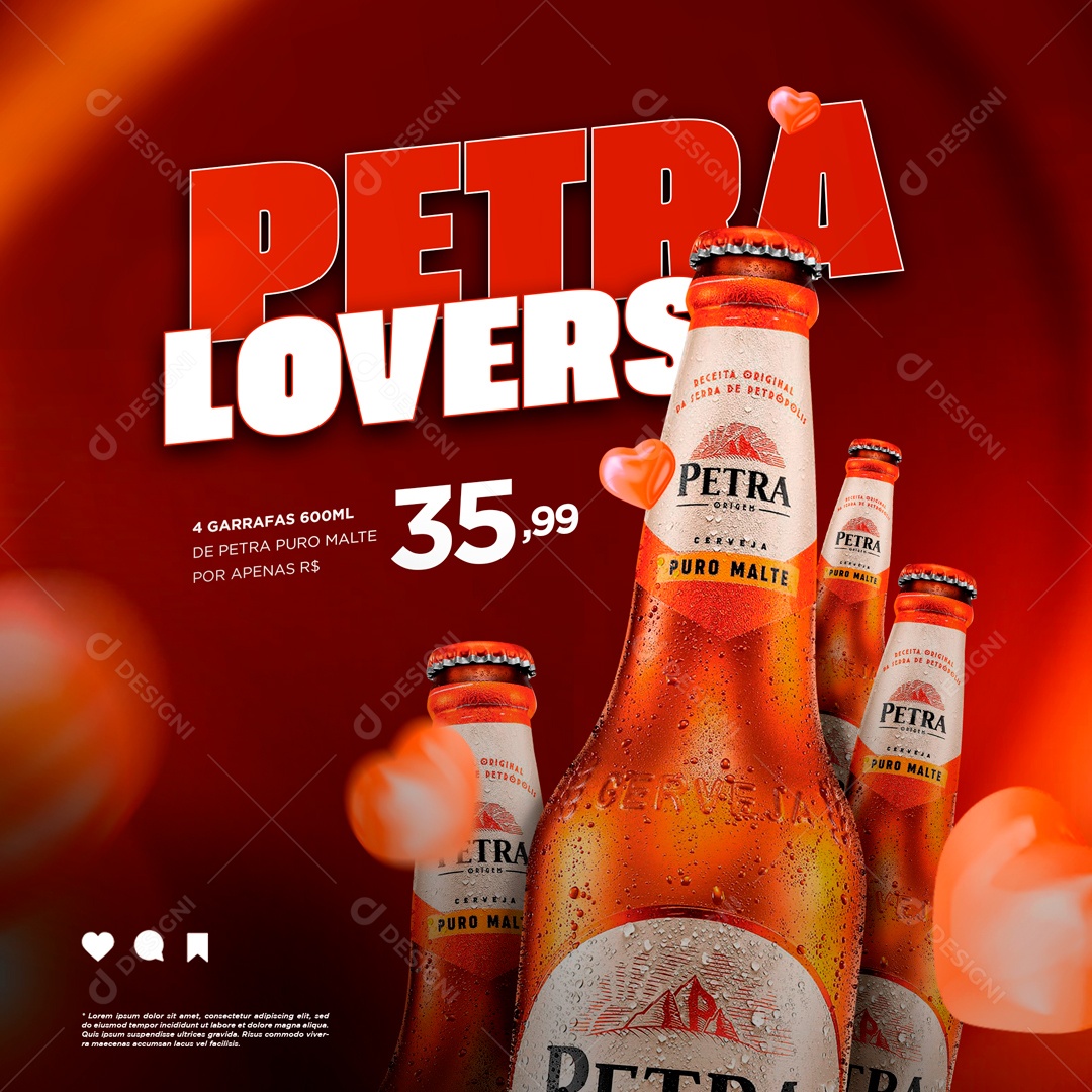 Social Media Petra Lovers Cervejaria PSD Editável