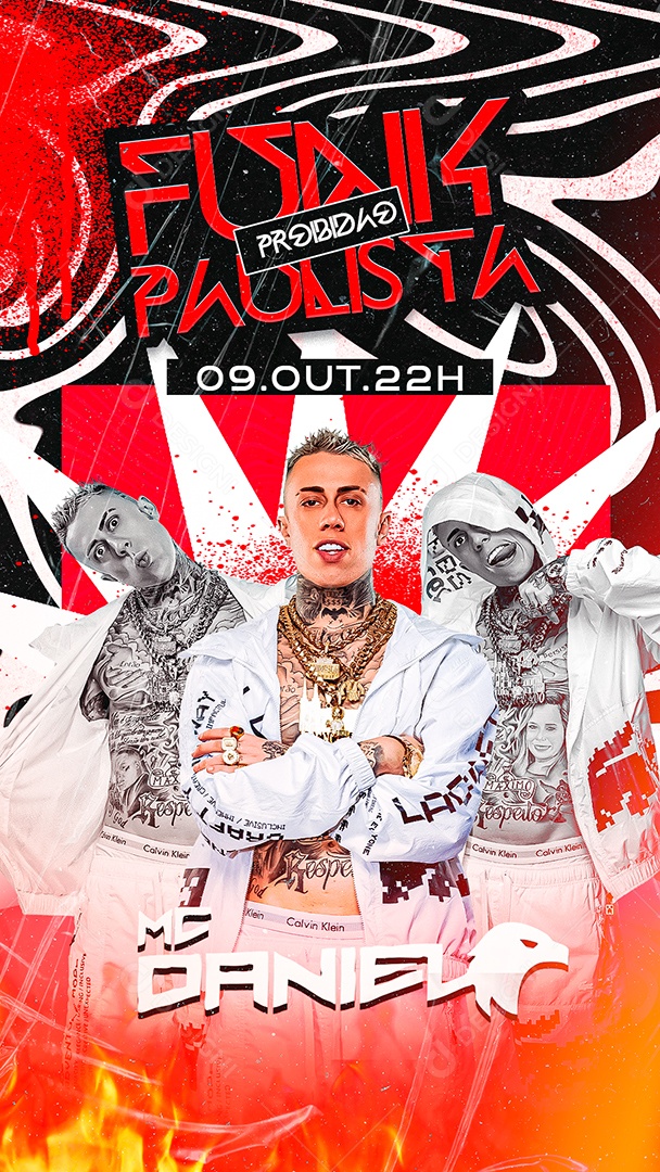 Flyer Story Funk Proibidão Paulista Social Media PSD Editável