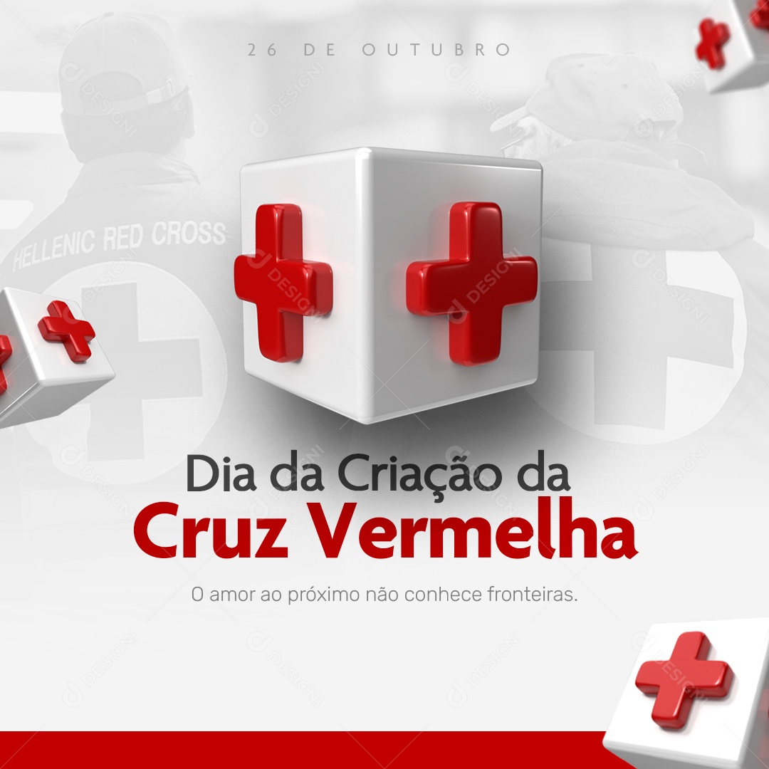 Social Media Dia Da Criação Da Cruz Vermelha 26 De Outubro PSD Editável