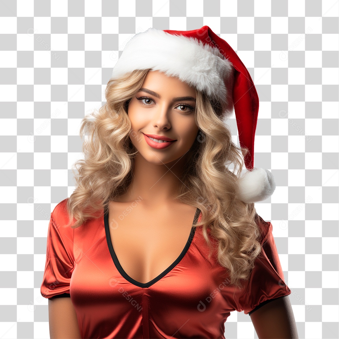 Mulher Vestida Para o Natal PNG Transparente