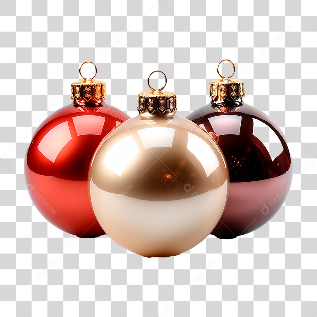Bola de Enfeite de Natal PNG Transparente