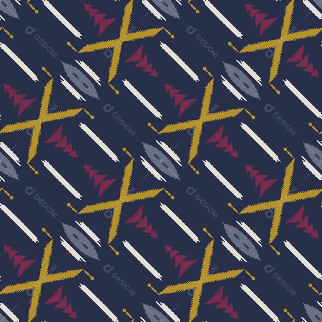 Ilustração Padrão Tradicional Estilo Asteca Coloridos Modernos Vetor EPS