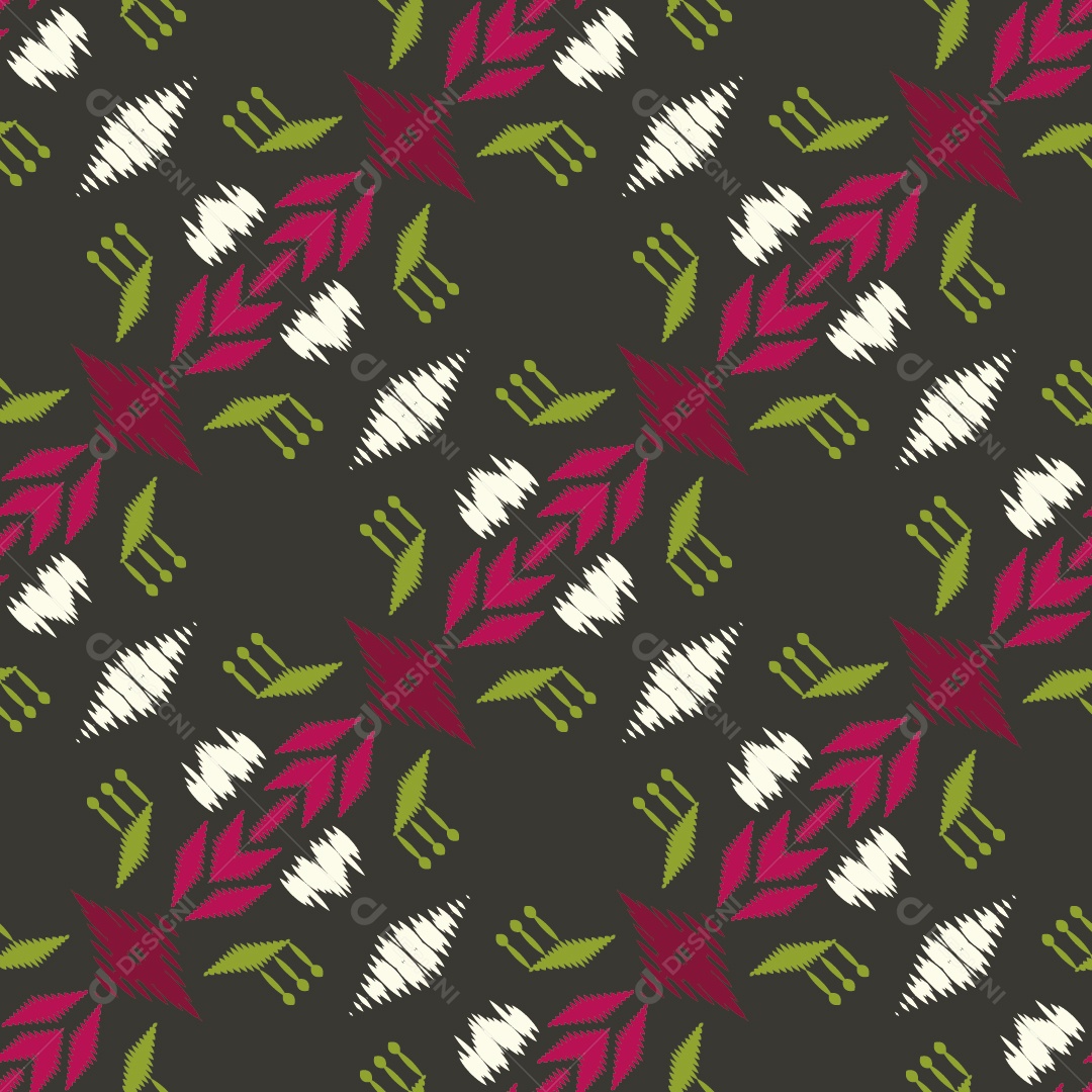 Ilustração Padrão Tradicional Estilo Asteca Coloridos Modernos Vetor EPS