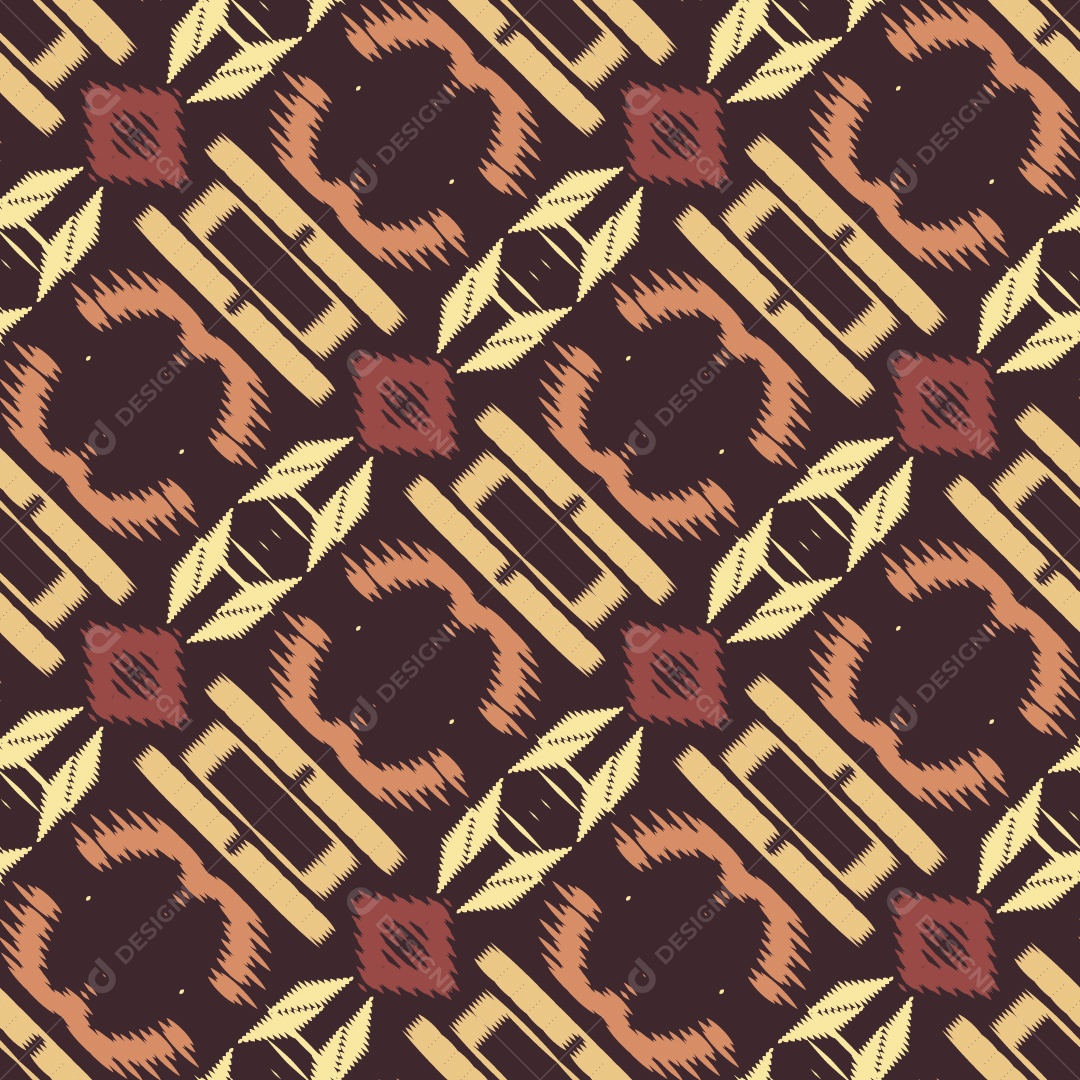 Ilustração Padrão Tradicional Estilo Asteca Coloridos Modernos Vetor EPS