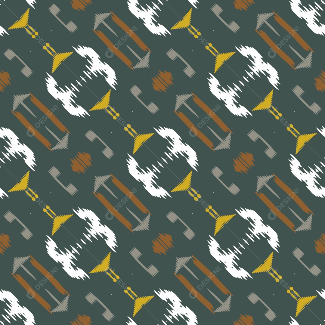 Ilustração Padrão Tradicional Estilo Asteca Coloridos Modernos Vetor EPS