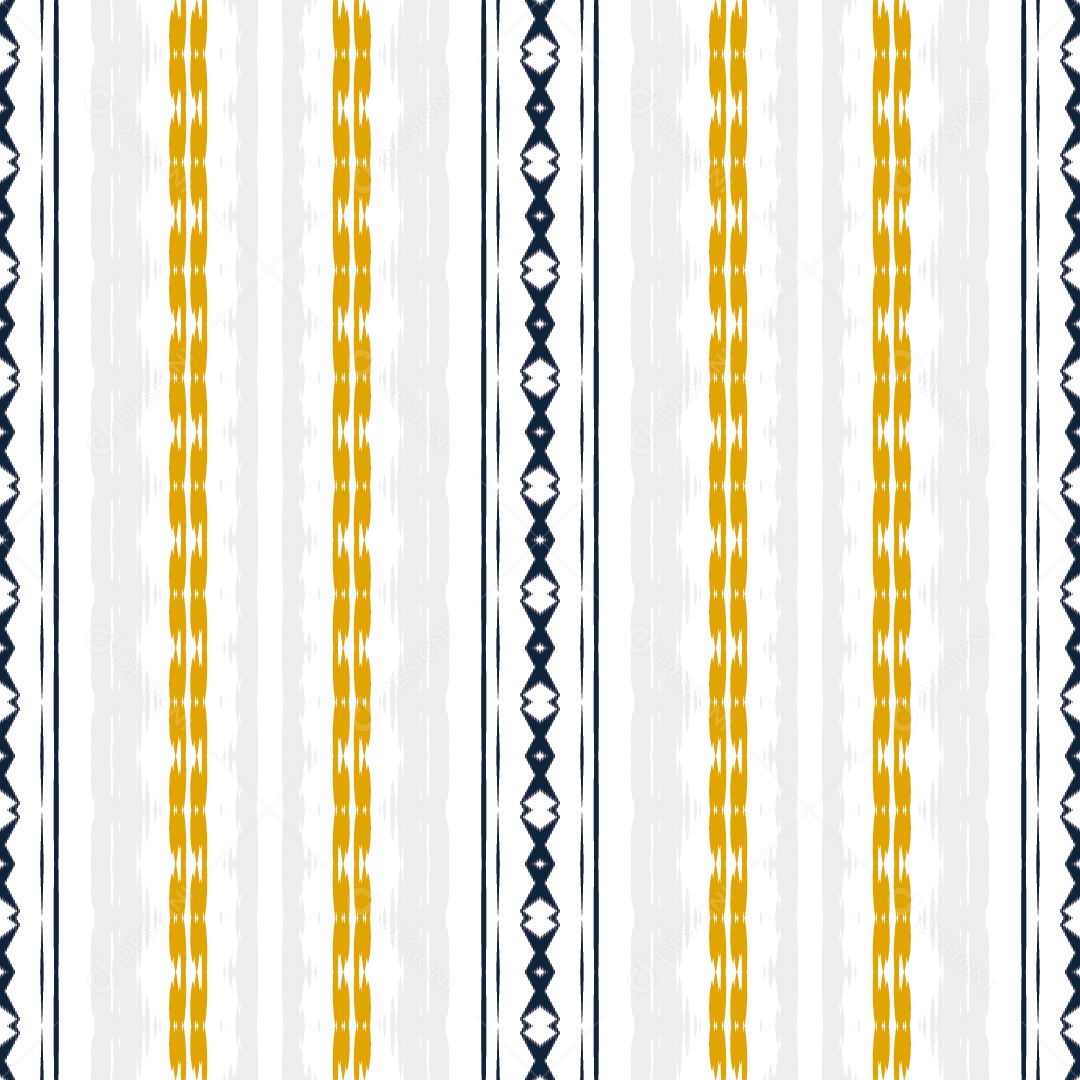 Padrão Tribal Tradicional Estilo Asteca Branco Amarelo e Preto Modernos Ilustração Vetor EPS