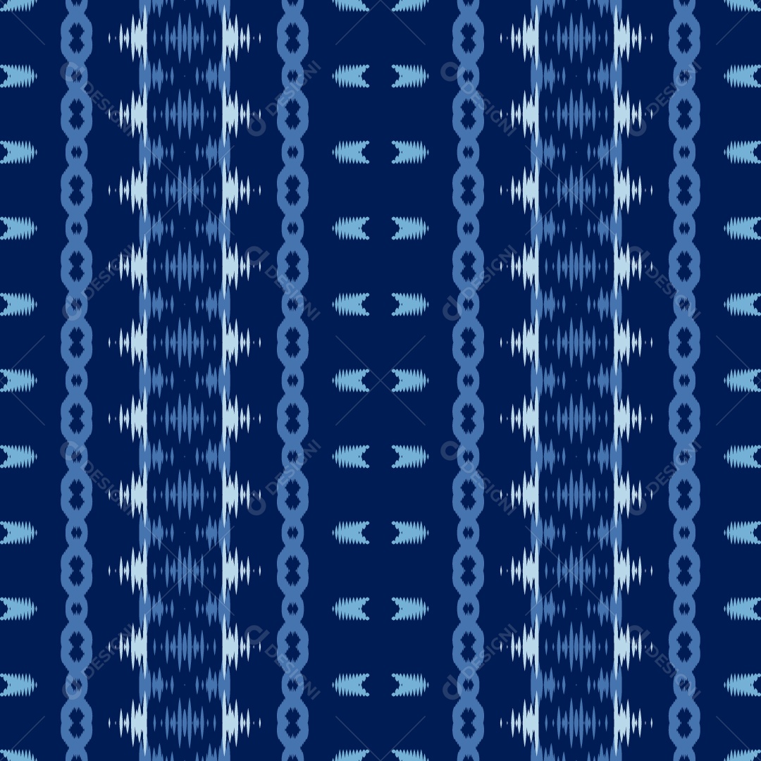 Ilustração Padrão Tribal Tradicional Estilo Asteca Azul Modernos Vetor EPS