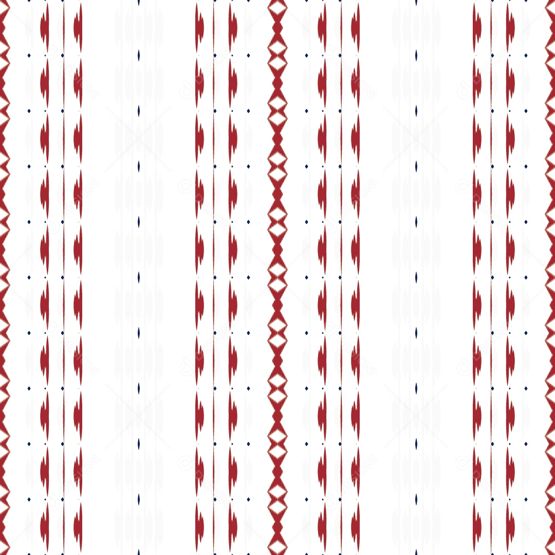 Ilustração Padrão Tribal Tradicional Estilo Asteca Vermelho e Branco Modernos Vetor EPS