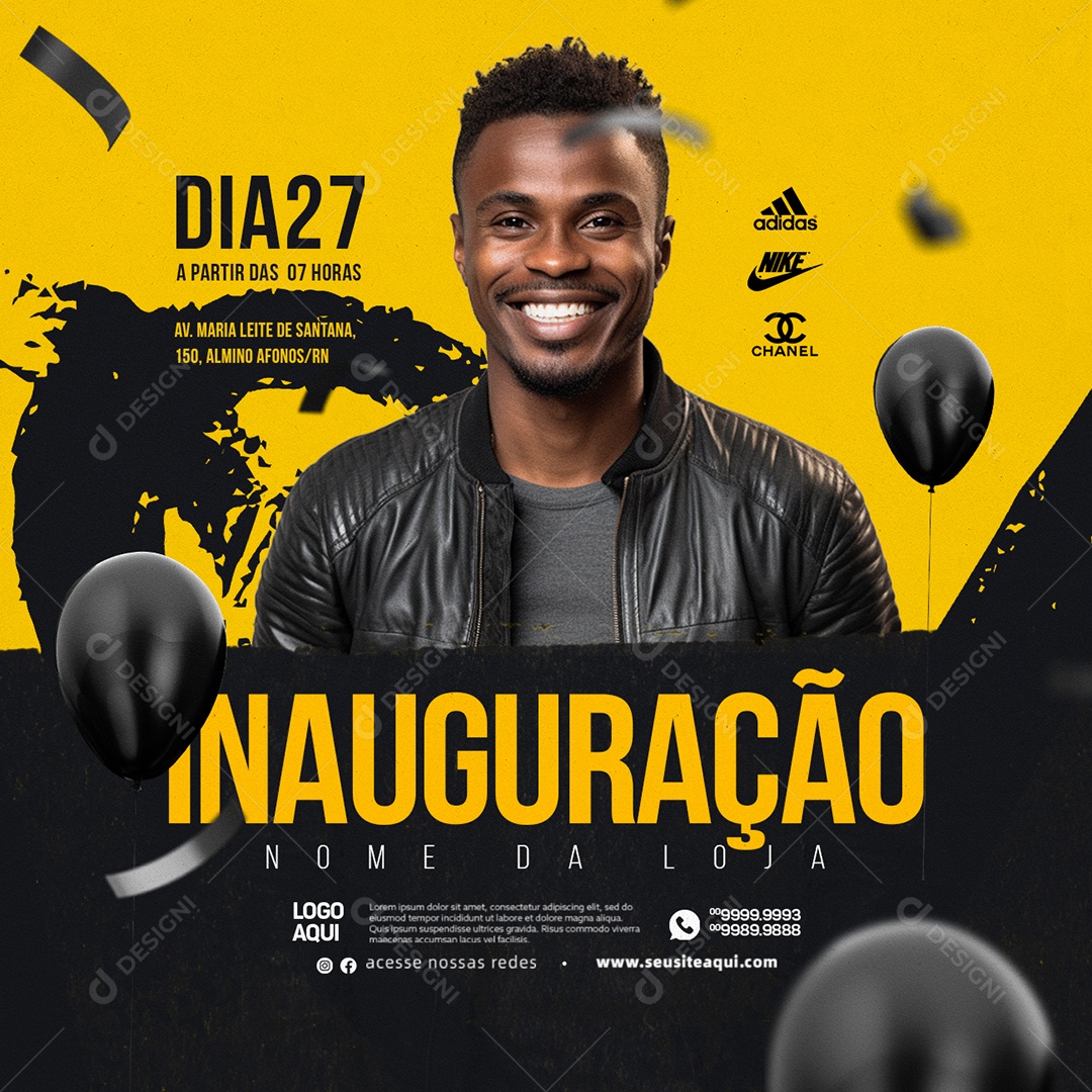 Mega Inauguration Store Products Brands Social Media Editable PSD