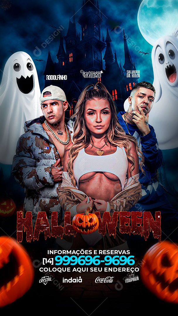 Story Flyer Halloween Rodolfinho Savinon Salvador Da Rima Social Media PSD Editável