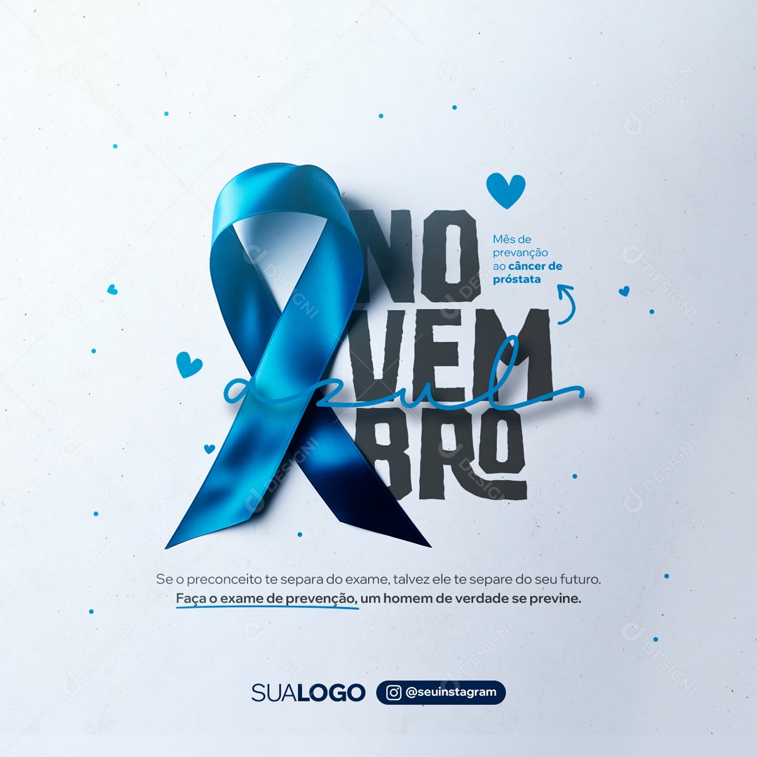 Mês De Prevenção Novembro Azul Social Media PSD Editável
