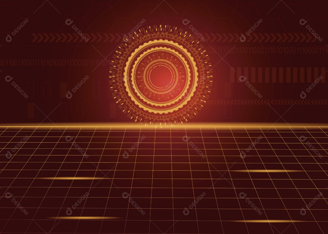 Background Tecnológico Ilustração Vetor EPS