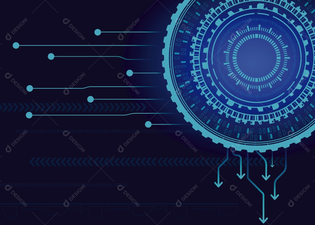 Background Tecnológico Ilustração Vetor EPS