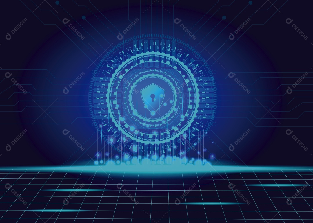 Background Tecnológico Ilustração Vetor EPS