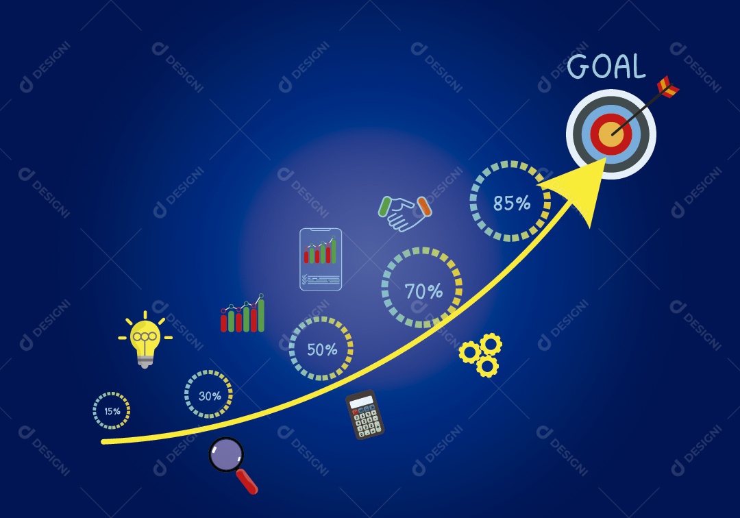 Analise de Negócios Ilustração Vetor EPS