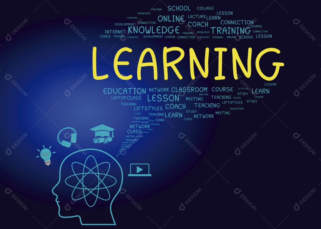 Conceito de Educação Online Ilustração Vetor EPS