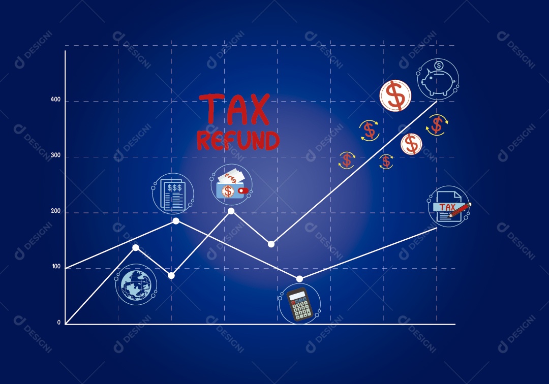 Conceito Impostos Ilustração Vetor EPS