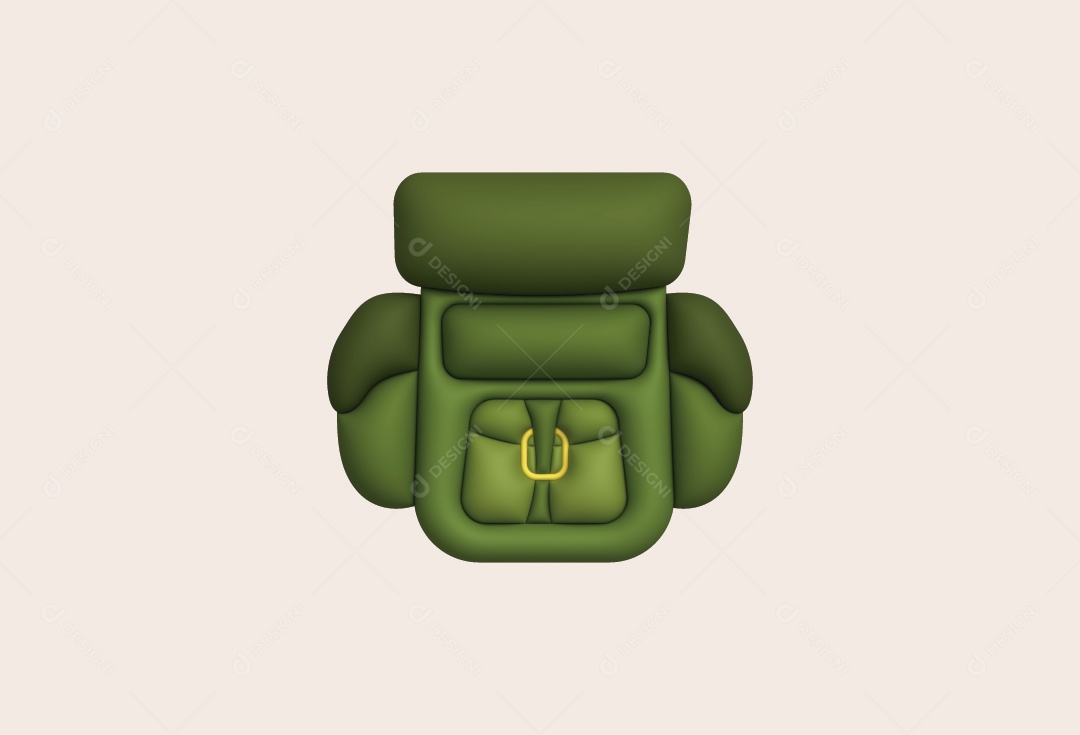 Mochila de Acampamento Ilustração 3D Vetor EPS