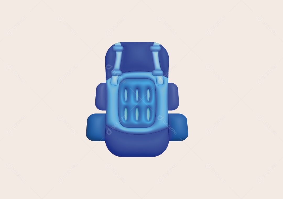 Mochila de Acampamento Ilustração 3D Vetor EPS