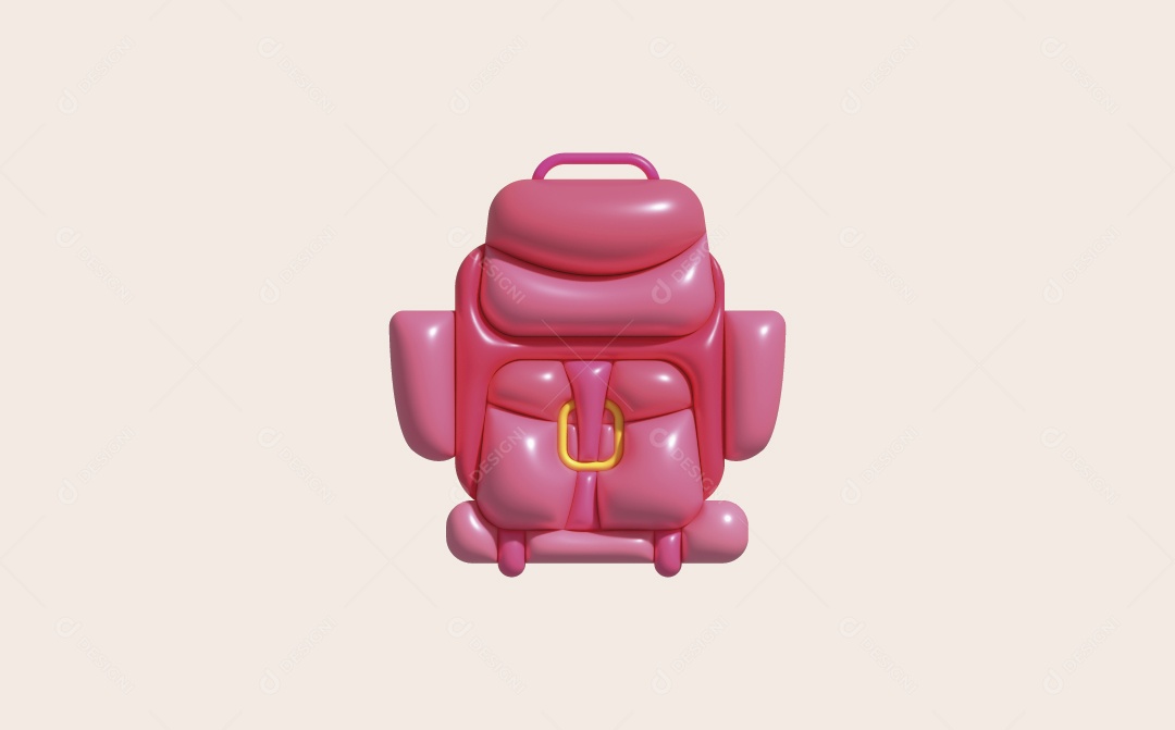 Mochila de Acampamento Ilustração 3D Vetor EPS