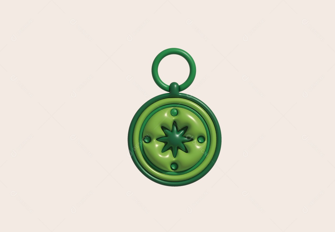 Bússola Ilustração 3D Vetor EPS