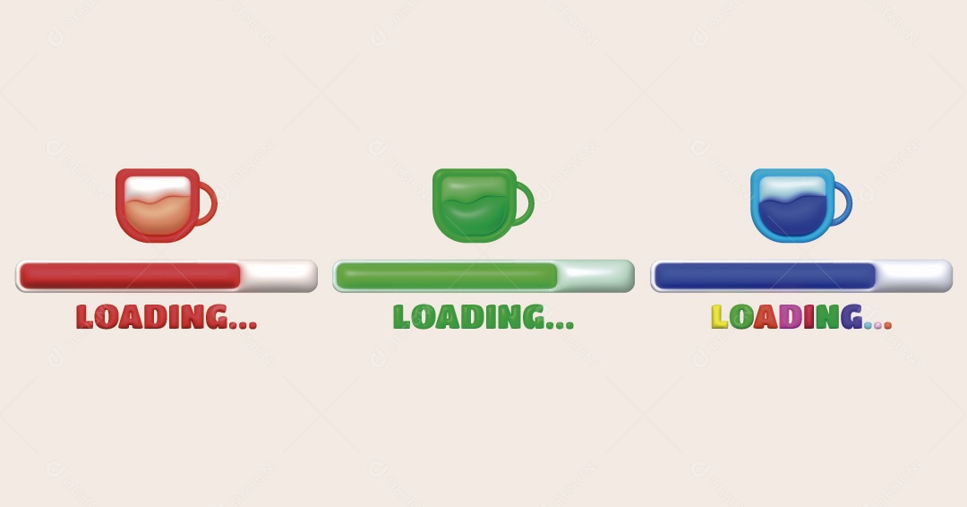 Ícone de Carregamento de Coração Ilustração 3D Vetor EPS