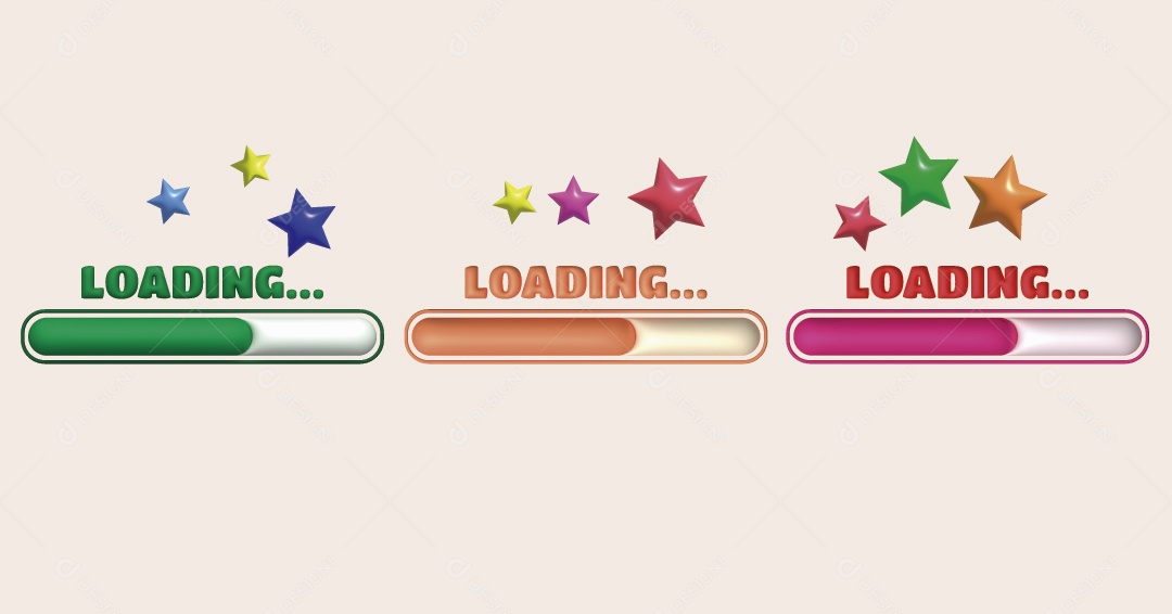 Ícone de Carregamento de Coração Ilustração 3D Vetor EPS