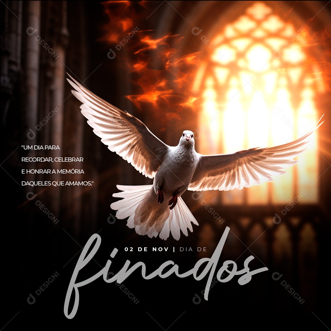 Honrar a Memória Dia De Finados Social Media PSD Editável