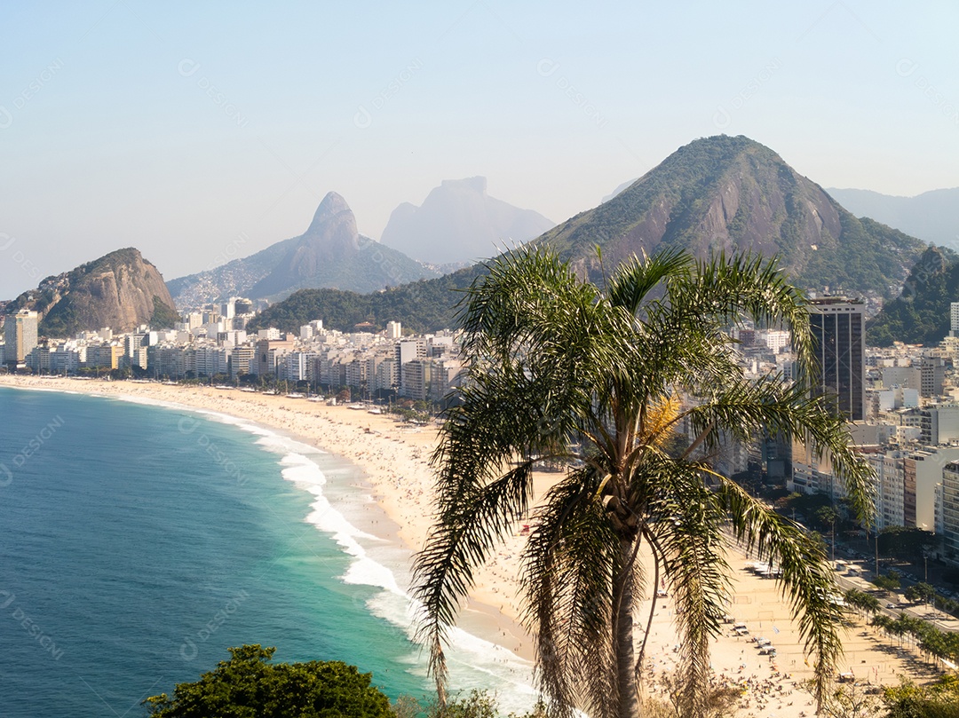 Vista aérea da praia de Copacabana