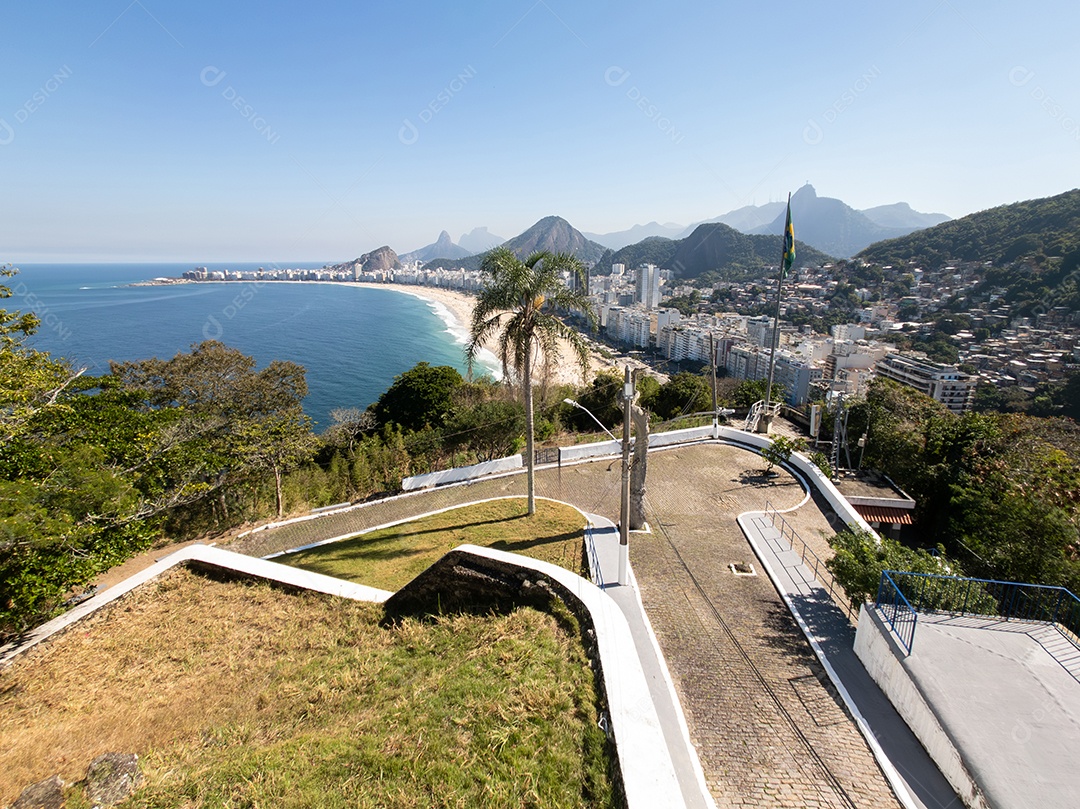 Vista aérea da praia de Copacabana