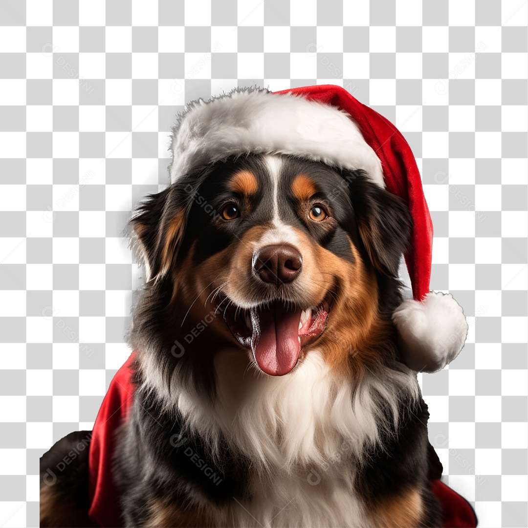 Cachorro Com Chapéu Para o Natal PNG Transparente