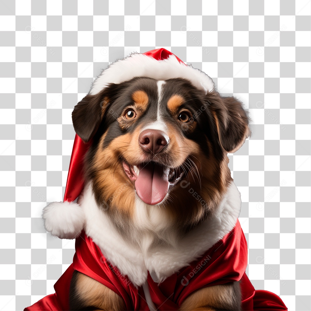 Cachorro Com Chapéu Para o Natal PNG Transparente