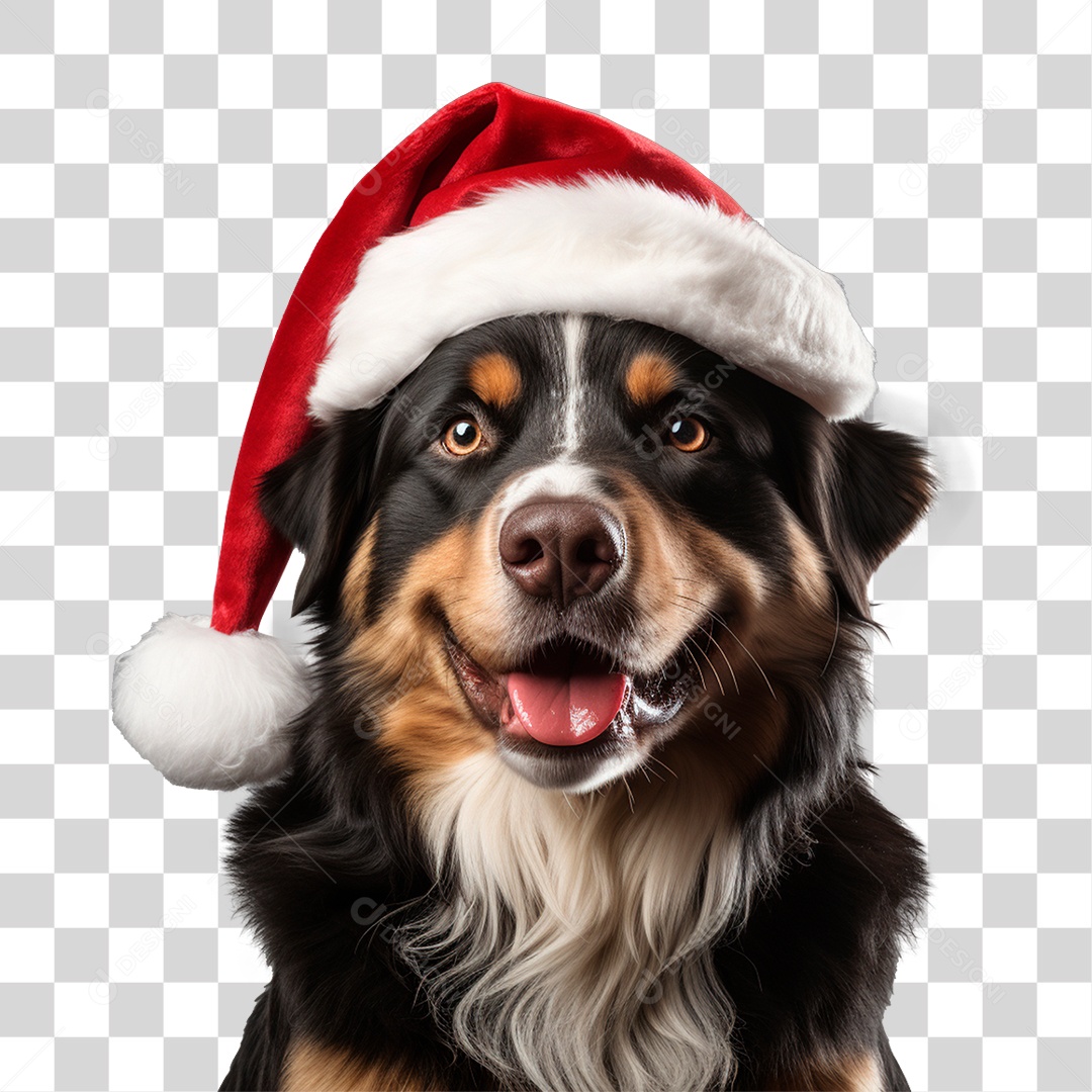 Cachorro Com Chapéu Para o Natal PNG Transparente
