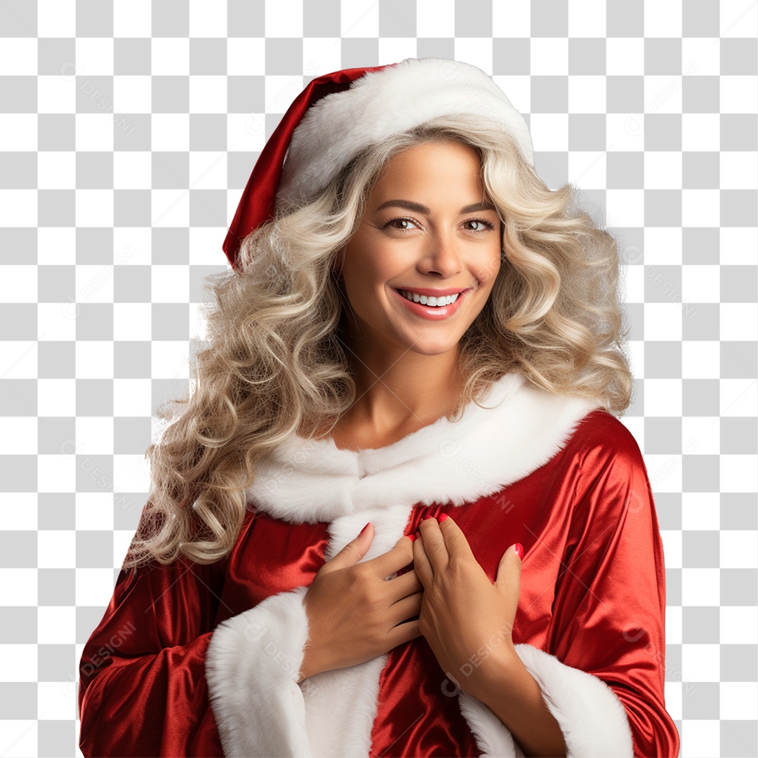 Mulher Vestida Para o Natal PNG Transparente