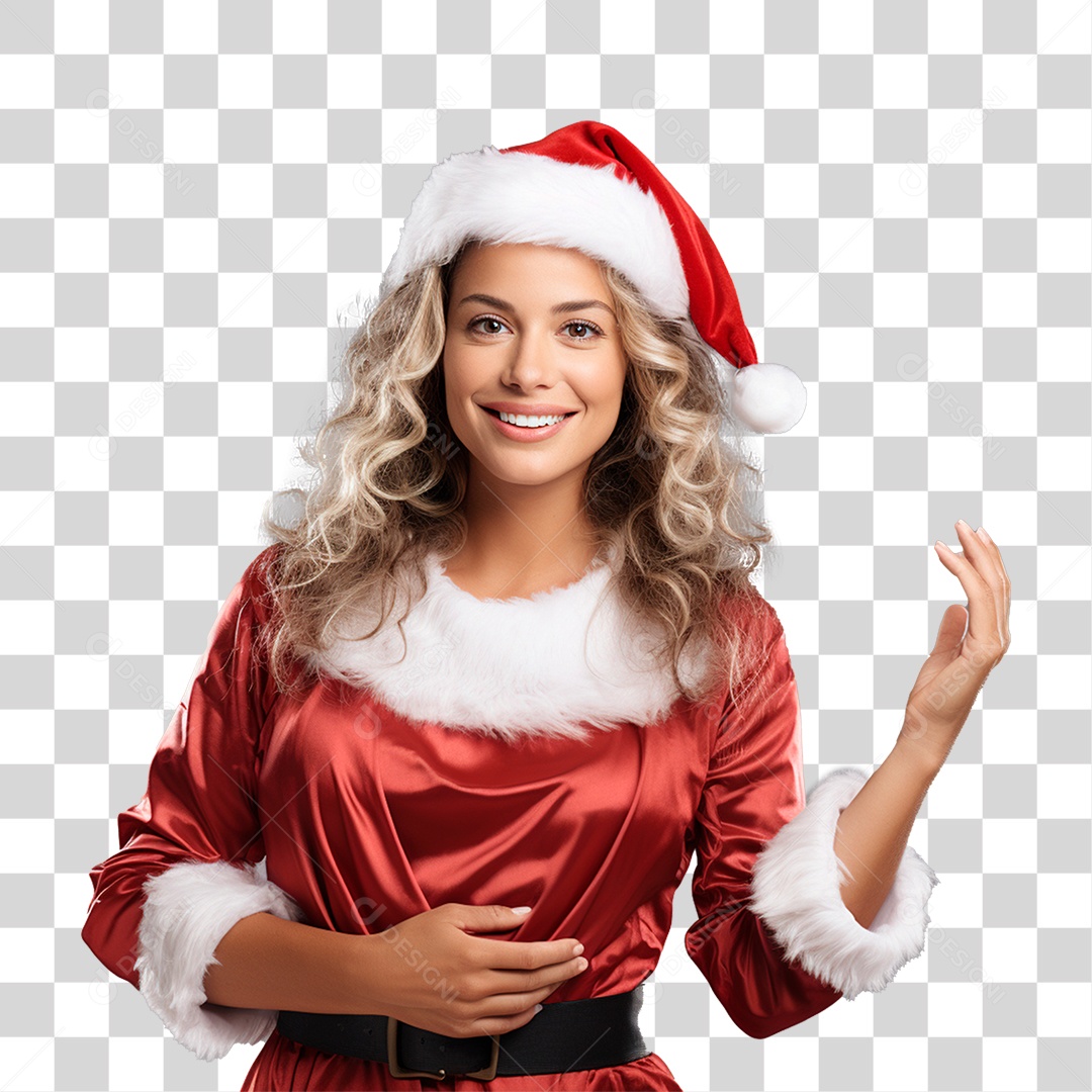 Mulher Vestida Para o Natal PNG Transparente