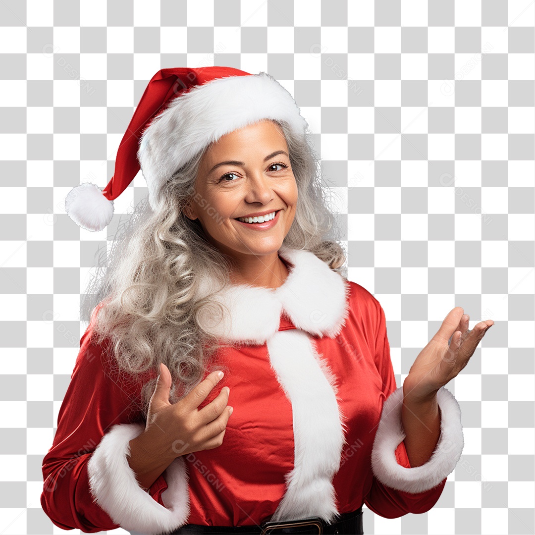 Mulher Vestida Para o Natal PNG Transparente