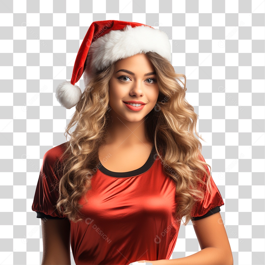 Mulher Vestida Para o Natal PNG Transparente