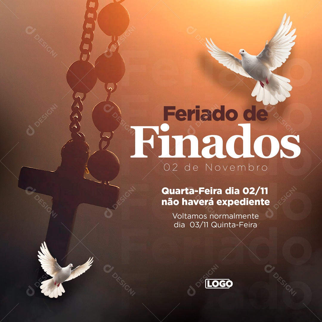 Social Media Feed Feriado De Finados 02 De Novembro PSD Editável