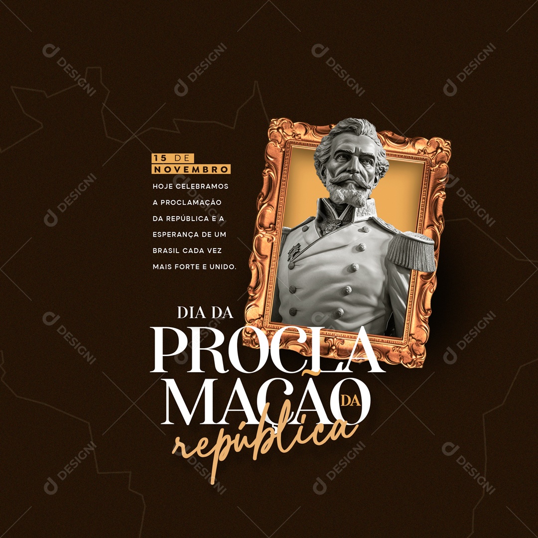 Social Media Dia Da Proclamação Da República 15 De Novembro PSD Editável