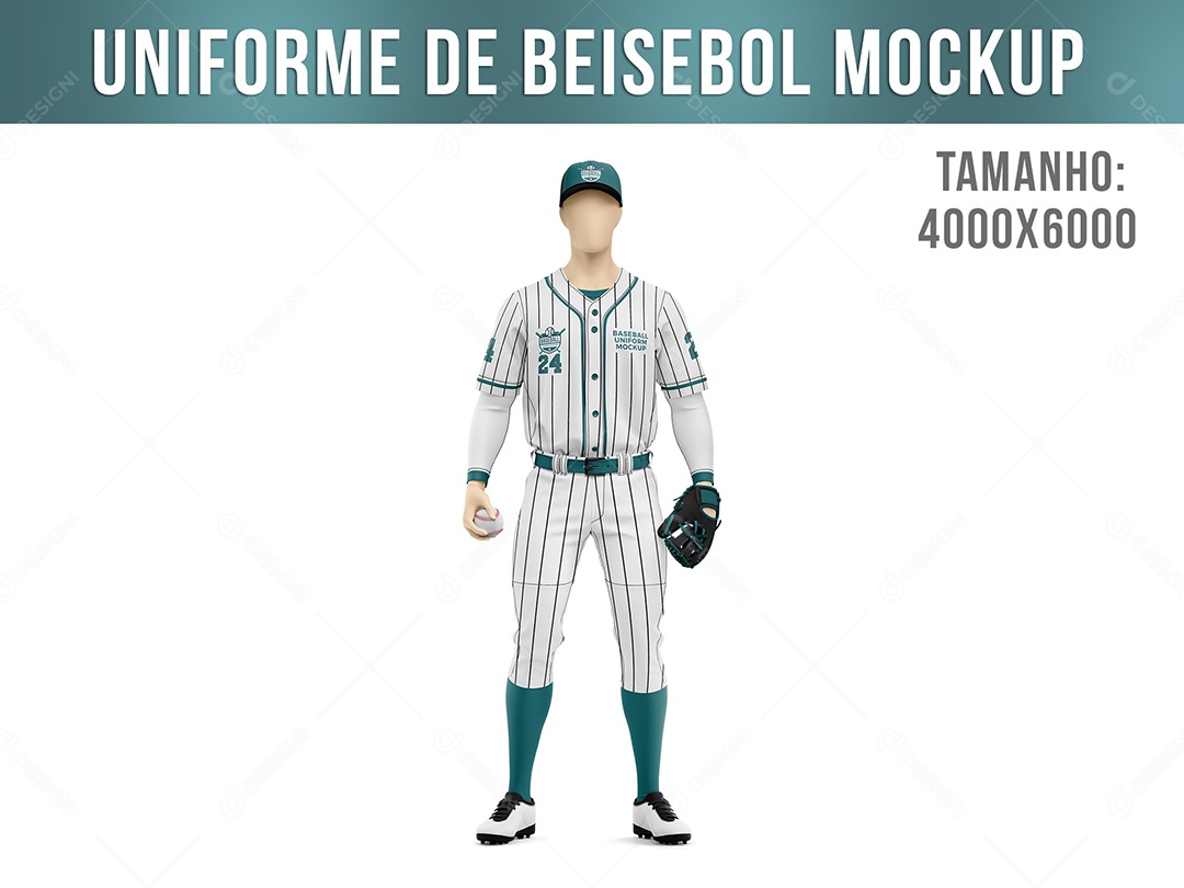 Mockup Uniforme De Beisebol Frente PSD Editável