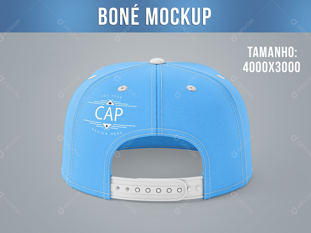 Mockup Boné Visão Atrás PSD Editável