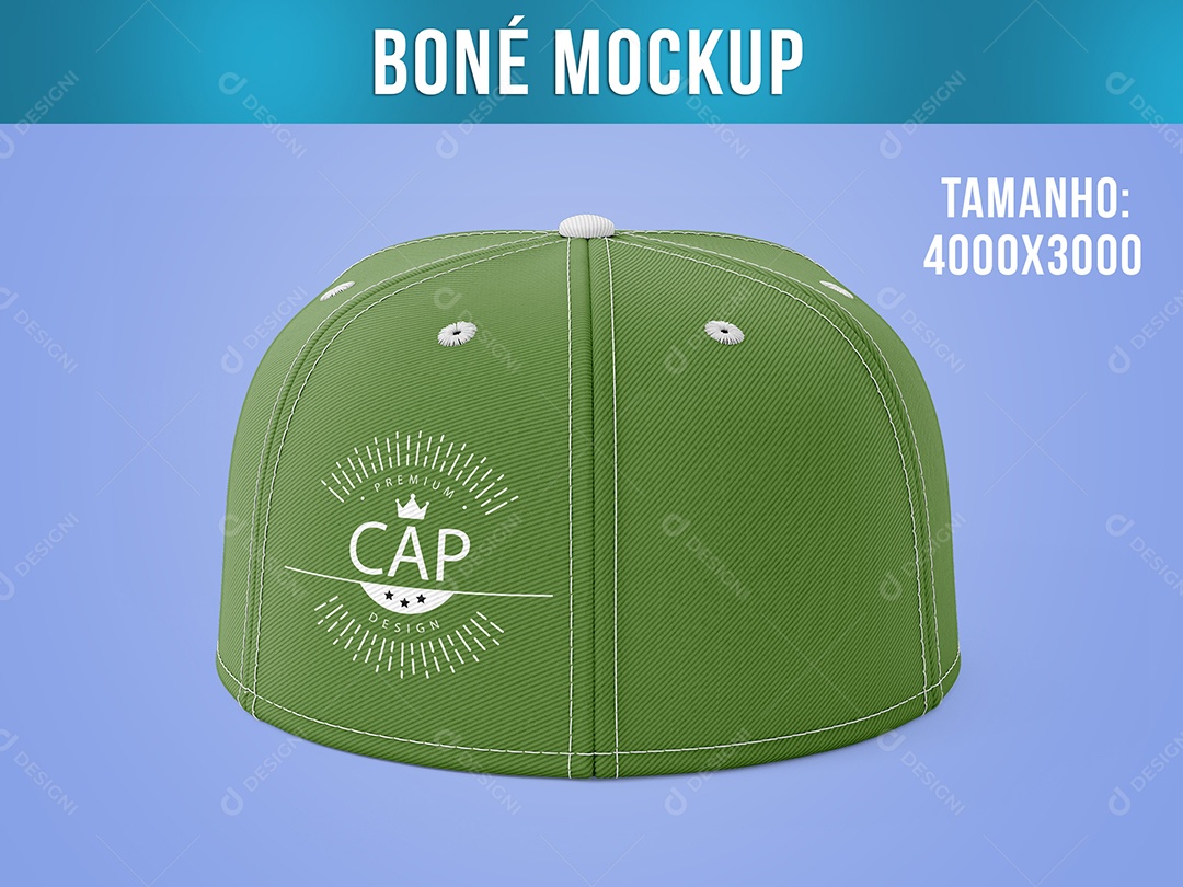 Mockup Boné Visão Atrás PSD Editável