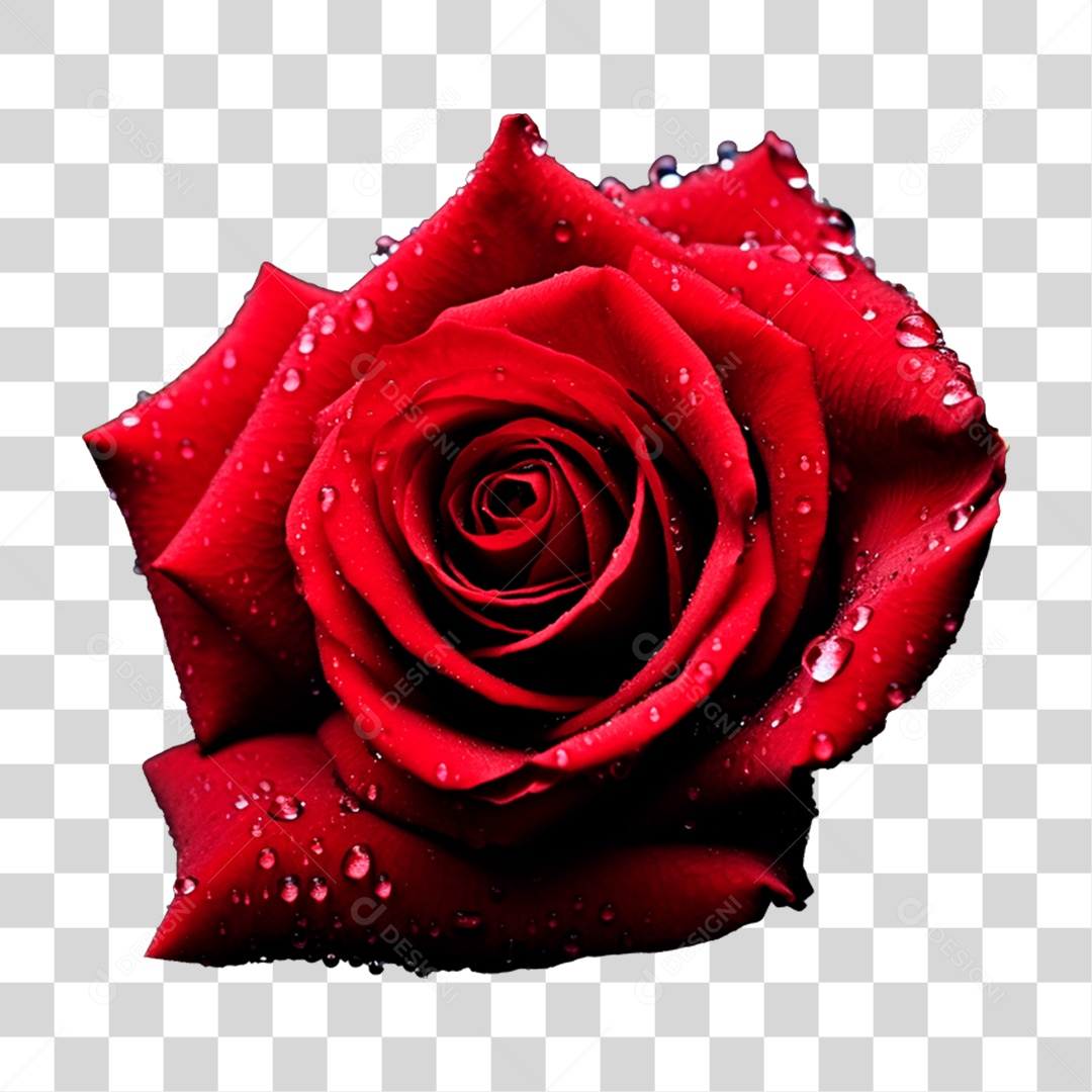 Rosa Vermelha PNG Transparente