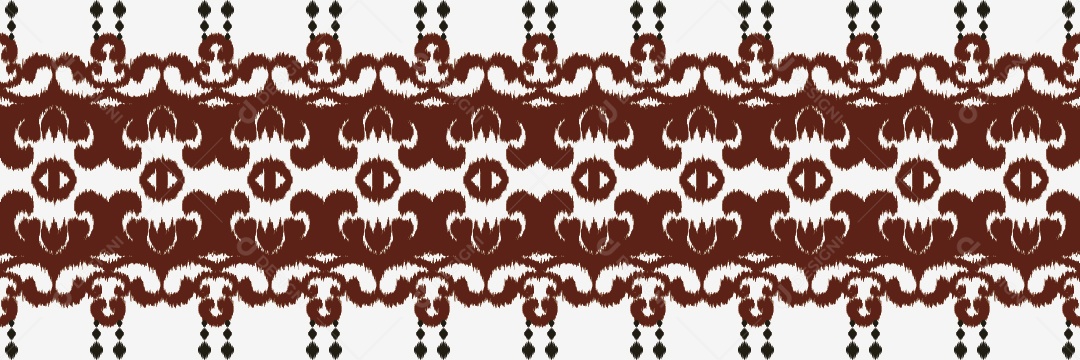 Padrão Tribal Tradicional Estilo Asteca Ilustração de Textura Tapete Branco e Marrom Vetor EPS