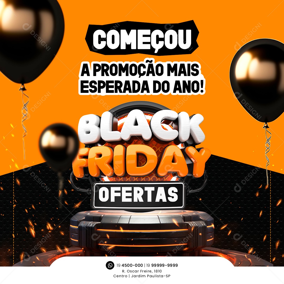 Black Friday Oferta Manutenção e Venda de Celulares Começou a Promoção mais Esperada do Ano Social Media PSD Editável