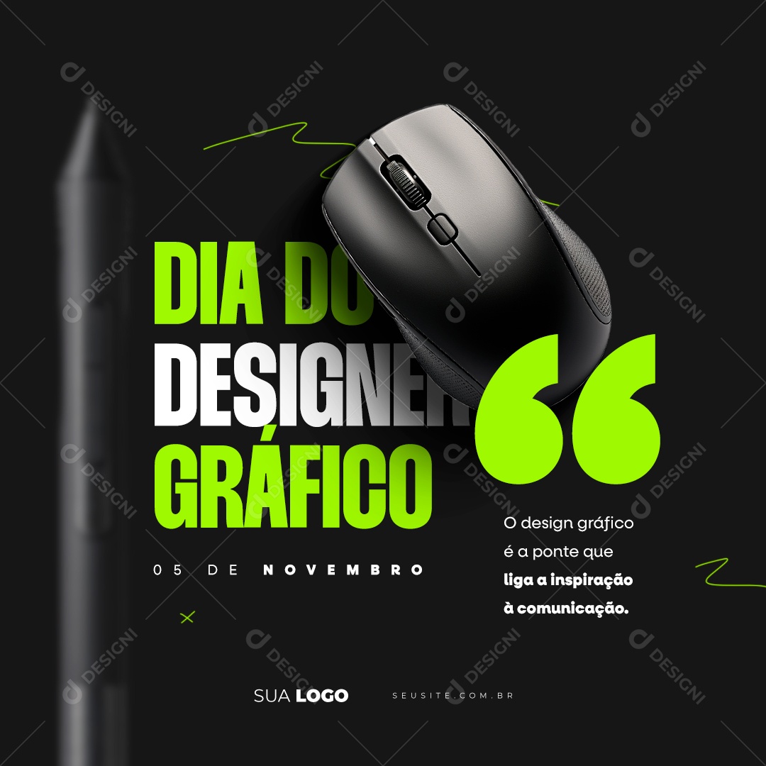 Dia Do Designer Gráfico O Design Gráfico é a Ponte que Liga a Inspiração Social Media PSD Editável