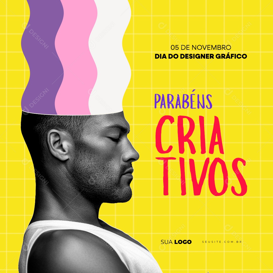 Dia Do Designer Gráfico Parabéns Social Media PSD Editável