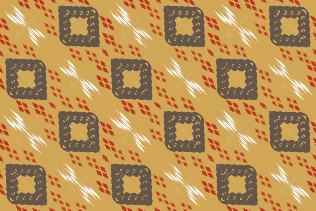 Ilustração Padrão Tribal Tradicional Colorido Vetor EPS