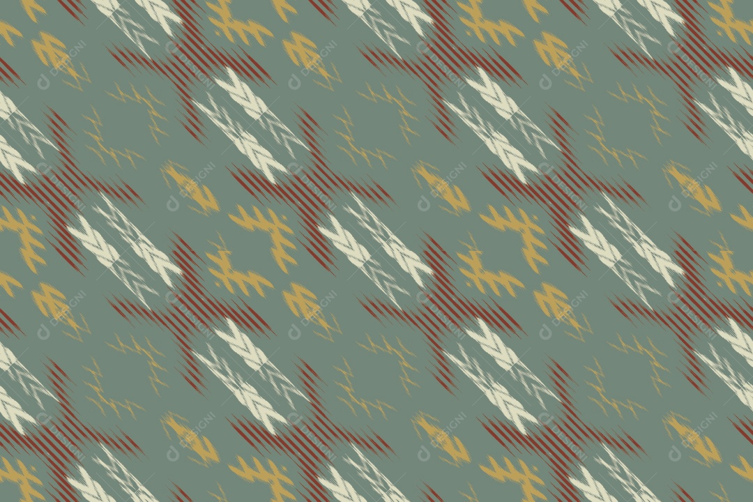 Padrão Tribal Tradicional Colorido Ilustração Vetor EPS